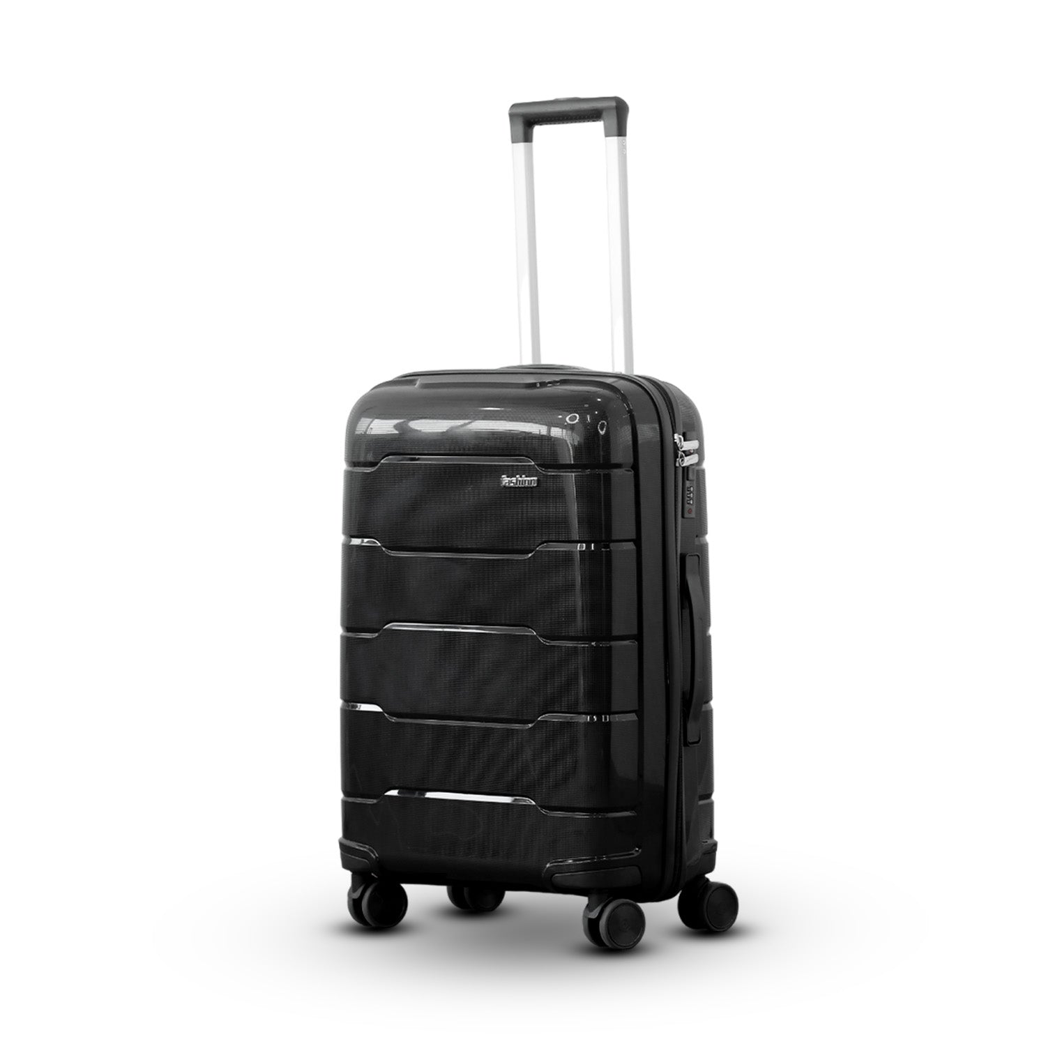 Ceramic Smooth PP Lightweight Luggage Bag With Double Spinner Wheel Zaappy