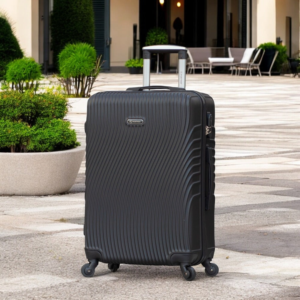 24 Inch Partner Aqua Wave ABS Lightweight Hard Case Trolley Luggage With Spinner Wheels