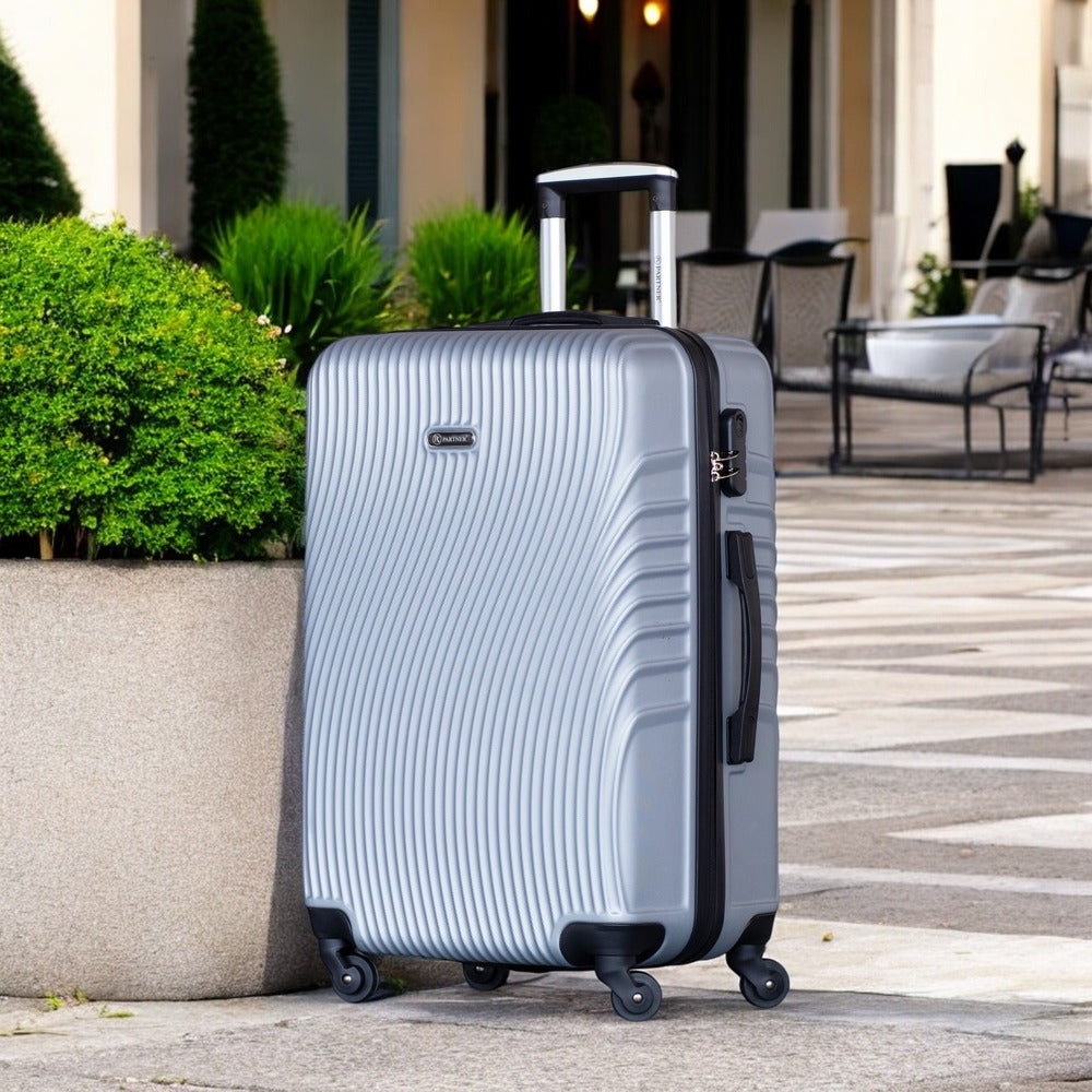 24 Inch Partner Aqua Wave ABS Lightweight Hard Case Trolley Luggage With Spinner Wheels