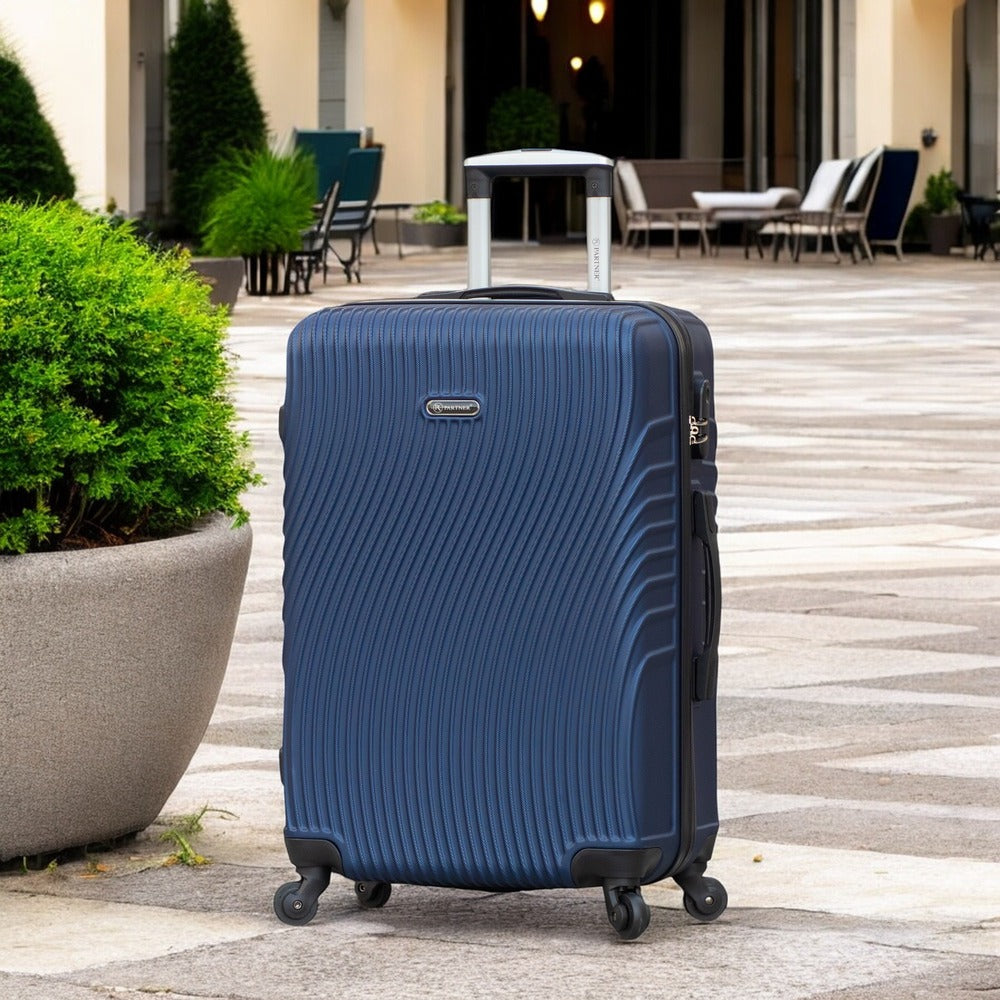 24 Inch Partner Aqua Wave ABS Lightweight Hard Case Trolley Luggage With Spinner Wheels