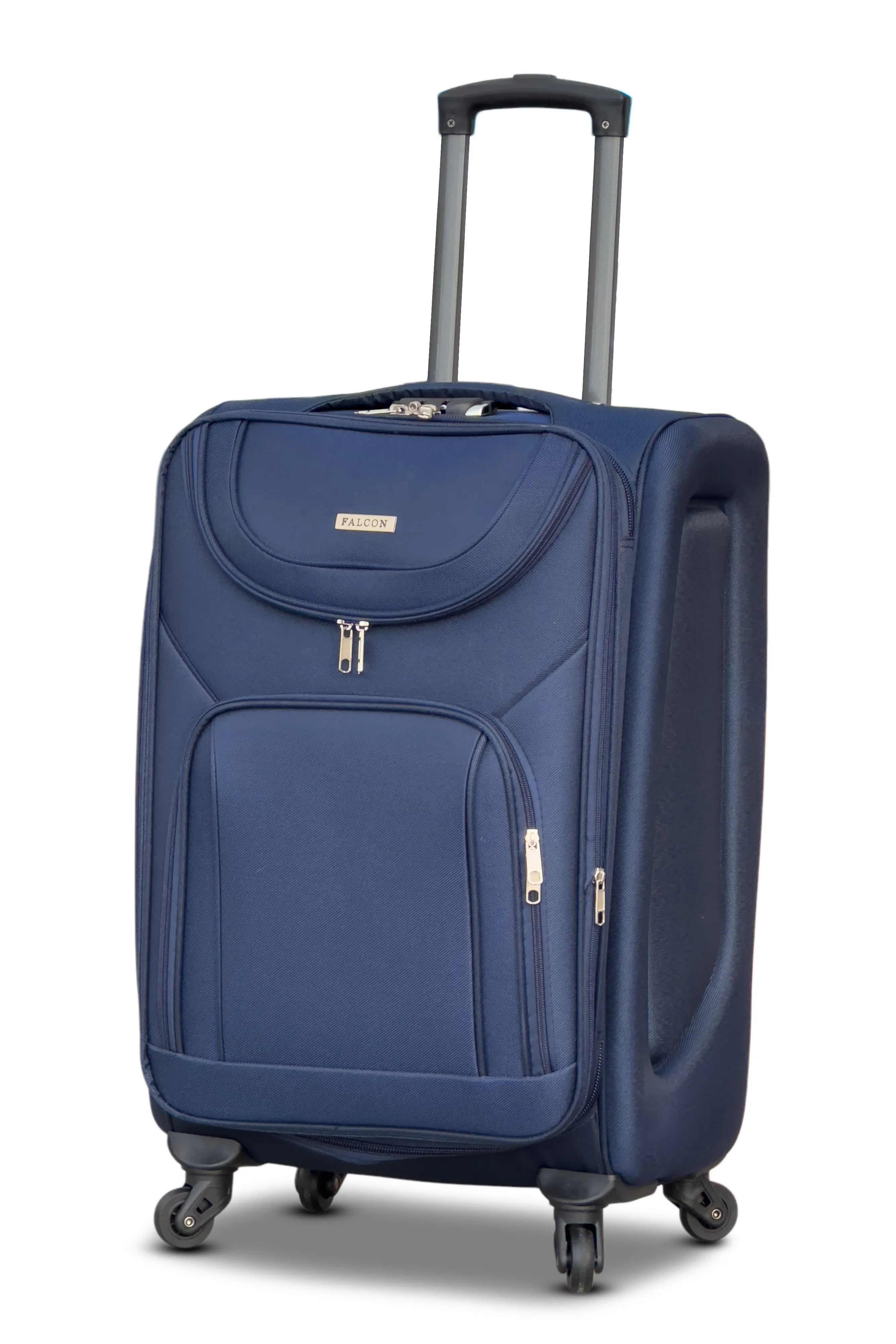 24 Inch Check-In Size Falcon Premium Expandable Soft Fabric Luggage | 4 Smooth Spinner Wheels | Secure Combination Locks