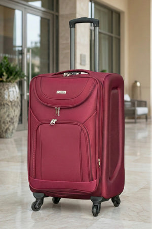 24 Inch Check-In Size Falcon Premium Expandable Soft Fabric Luggage | 4 Smooth Spinner Wheels | Secure Combination Locks