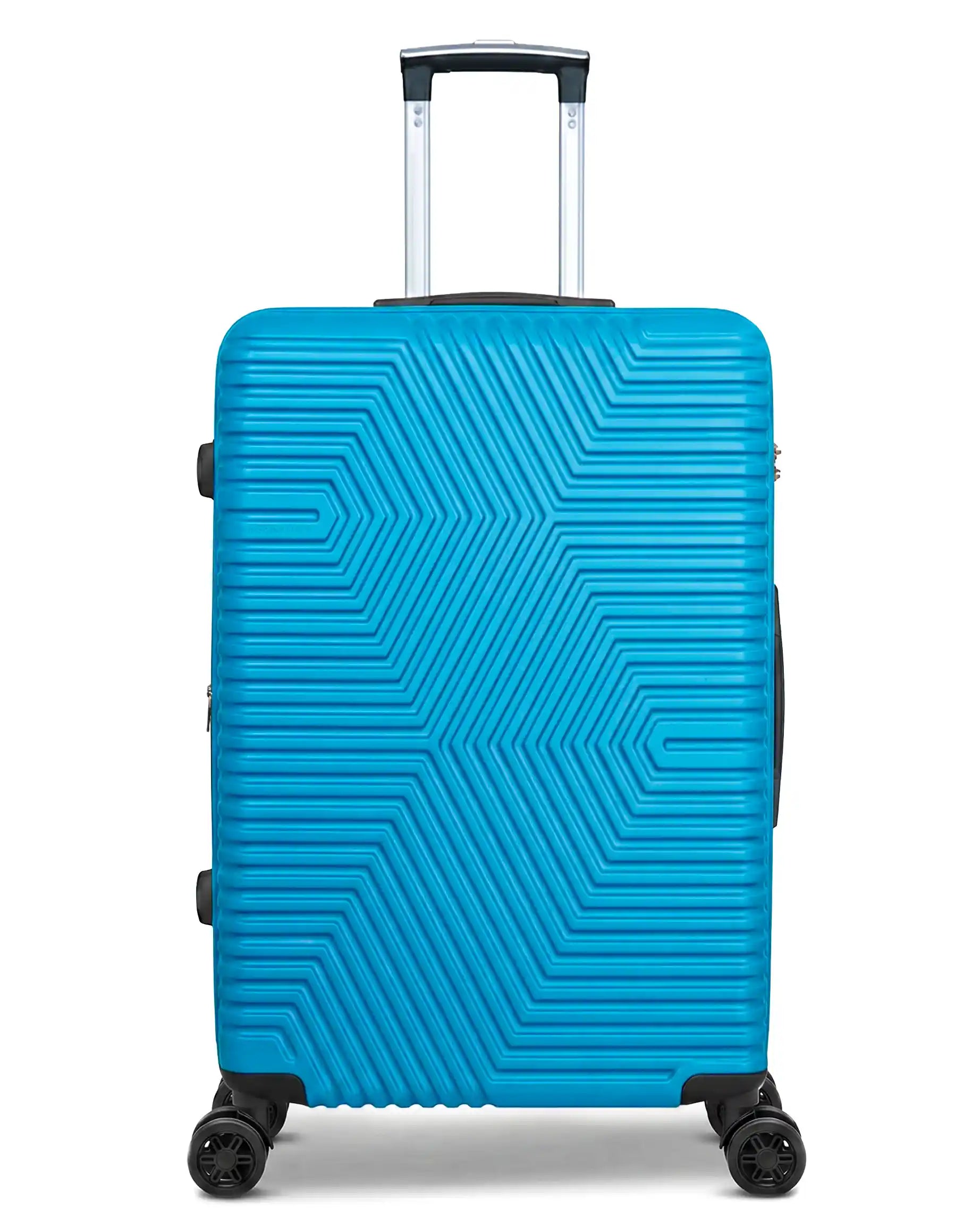 Zig Zag ABS Lightweight Luggage Bag With Double Spinner Wheel | 4 Piece Set 20, 24, 28, 32 Inches