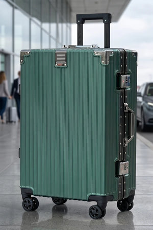 24 Inch Premium Aluminum Hard Shell Luggage | Zipperless Suitcase with TSA Lock | Silent 360° Spinner Wheels