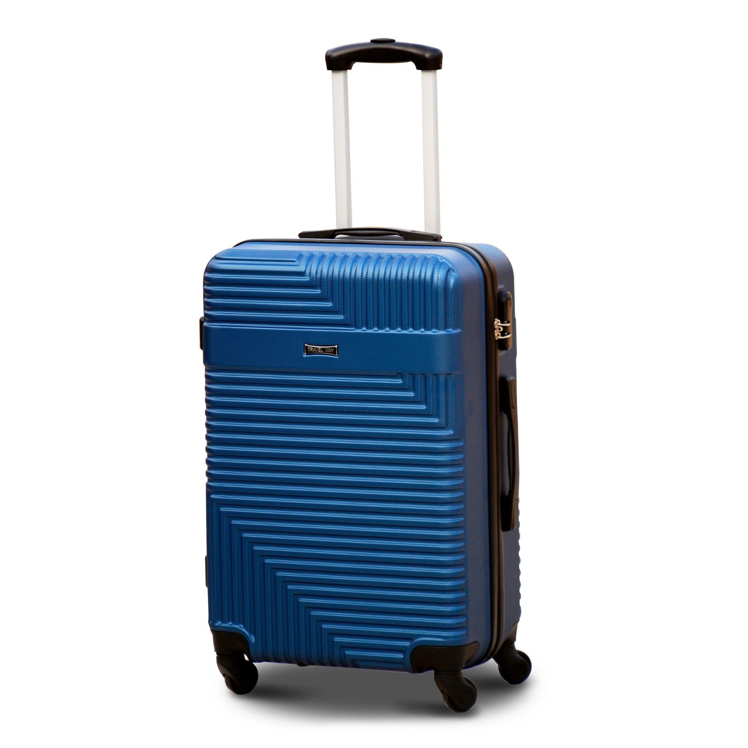 24" Blue Colour Travel Way ABS Luggage Lightweight Hard Case Trolley Bag Zaappy.com