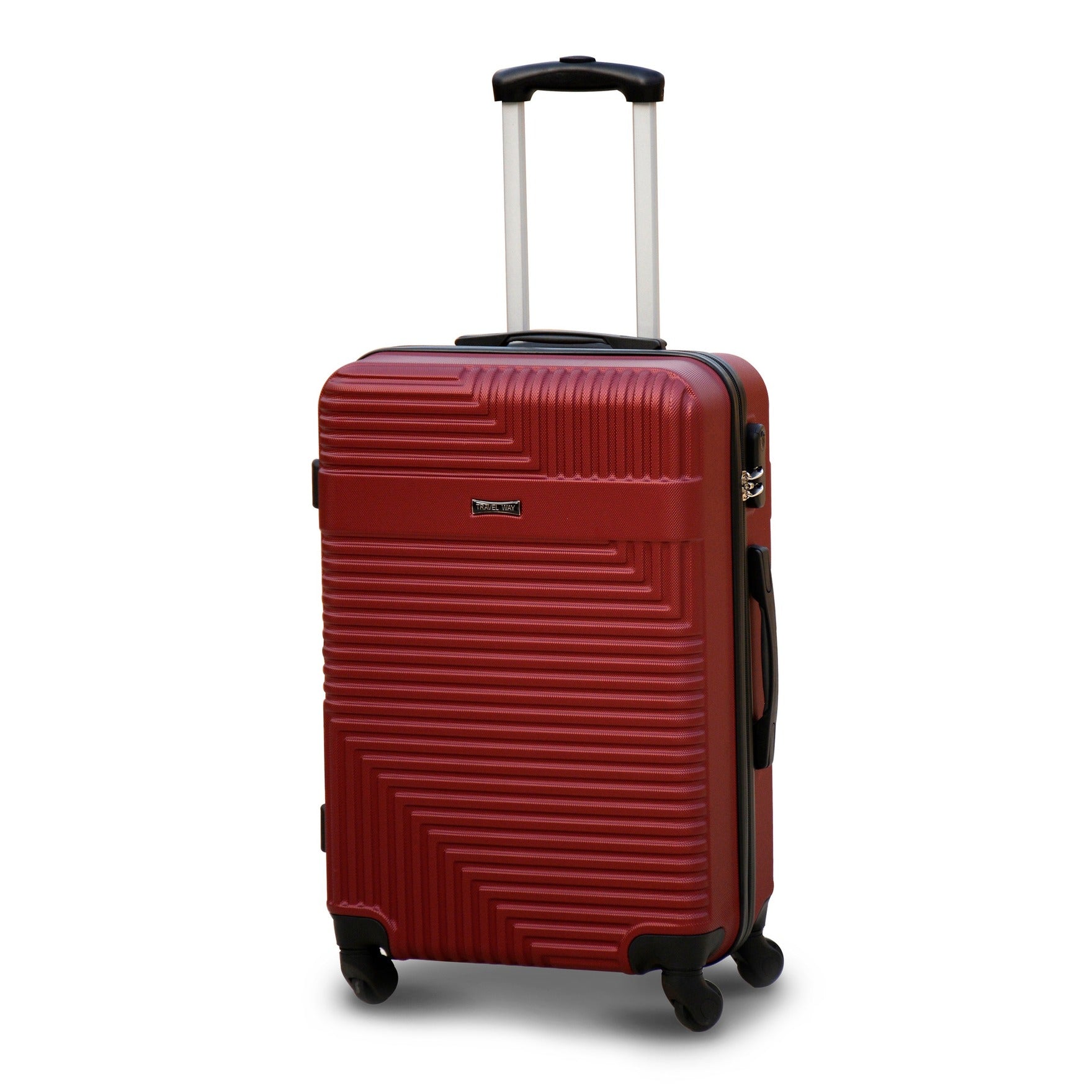 24" Red Colour Travel Way ABS Luggage Lightweight Hard Case Spinner Wheel Trolley Bag