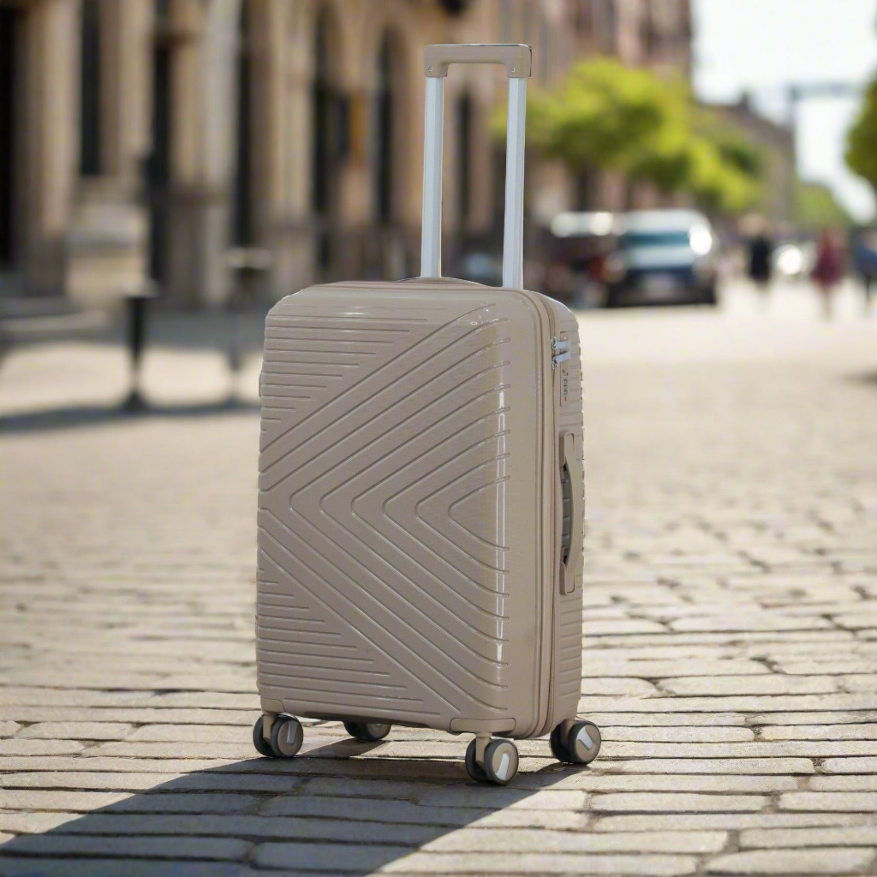Crossline PP Unbreakable Luggage Bag with Double Spinner Wheel Zaappy