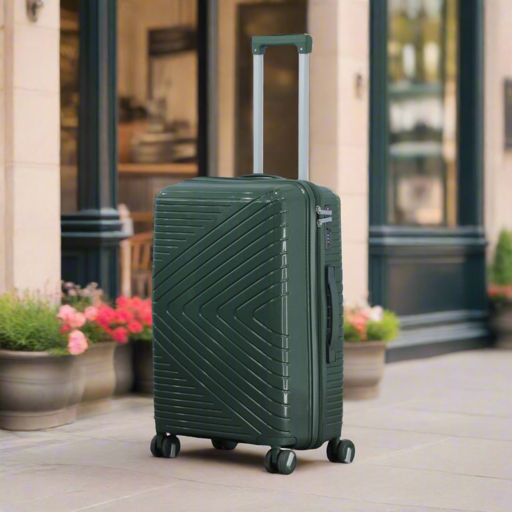 Crossline PP Unbreakable Luggage Bag with Double Spinner Wheel Zaappy