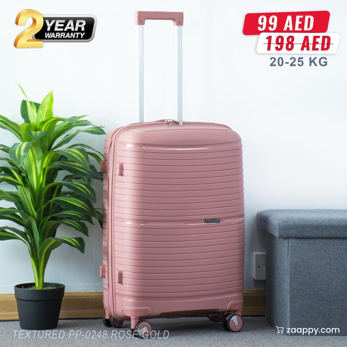 Unbreakable PP Material Luggage Bags With Double Spinner Wheel | 24 Inch Medium Size 20-25 Kg Capacity