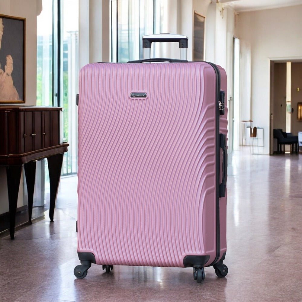 28 Inch Partner Aqua Wave ABS Lightweight Hard Case Trolley Luggage With Spinner Wheels