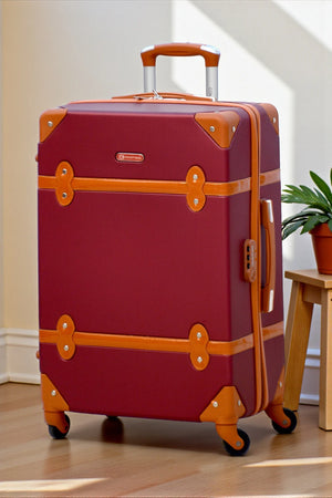 28 Inch Corner Guard ABS Lightweight Classic Vintage Luggage Bag with Spinner Wheels