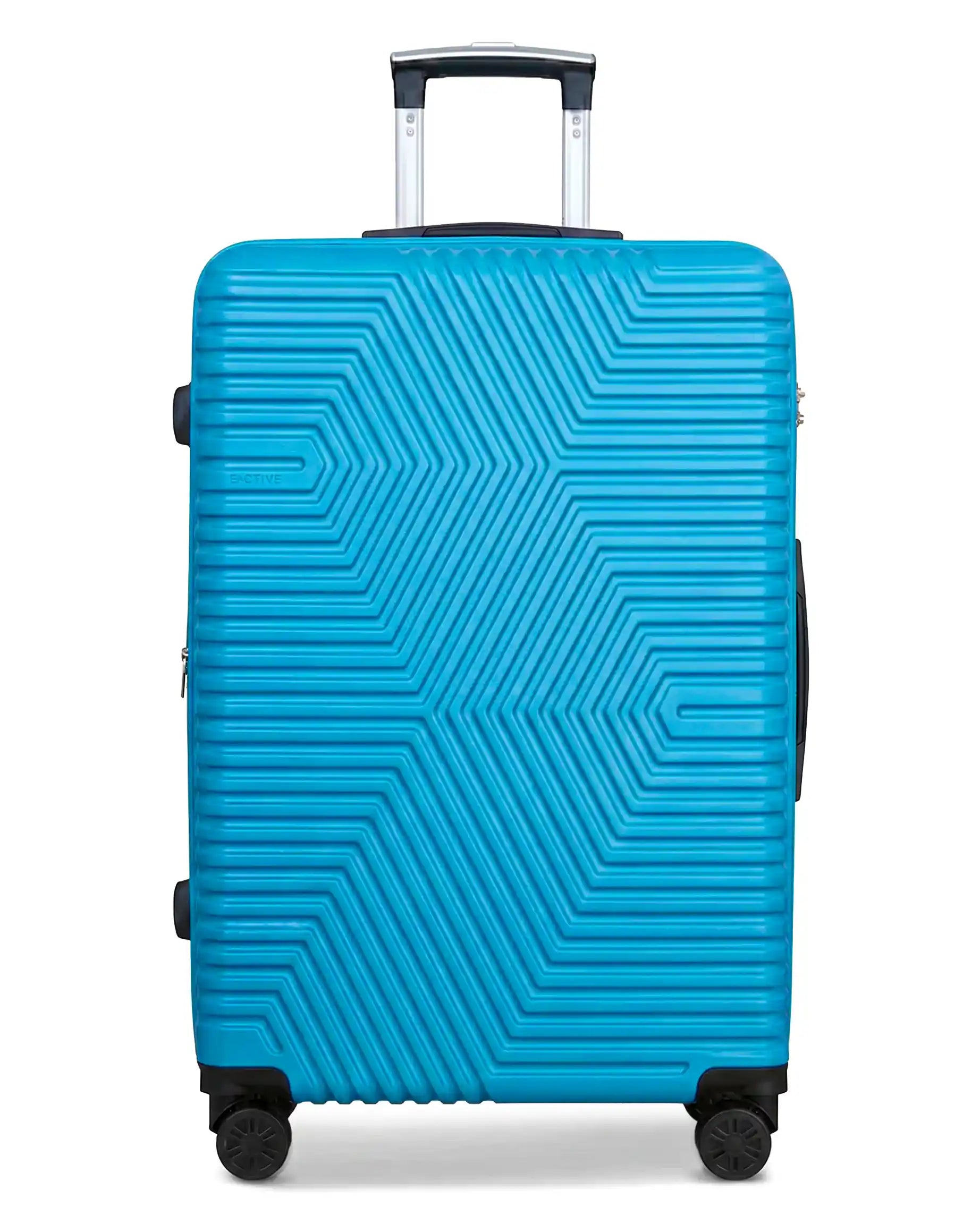 Zig Zag ABS Lightweight Luggage Bag With Double Spinner Wheel | 4 Piece Set 20, 24, 28, 32 Inches