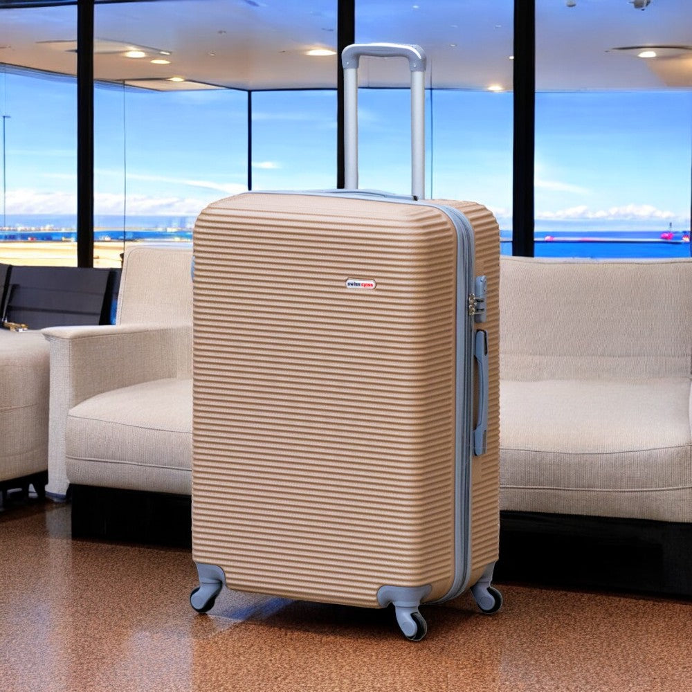 28 inch Swiss Class Line ABS Expandable Checked Luggage | Lightweight Bag with Spinner Wheels