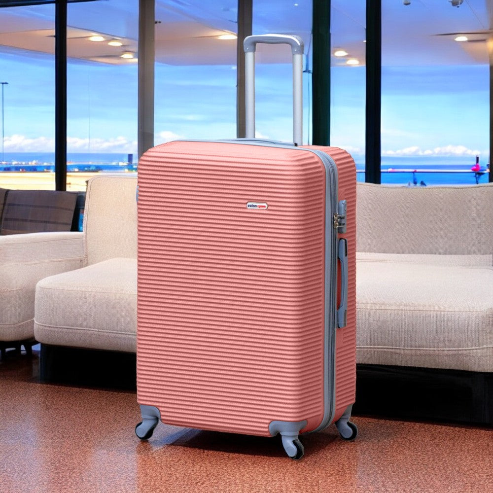28 inch Swiss Class Line ABS Expandable Checked Luggage | Lightweight Bag with Spinner Wheels