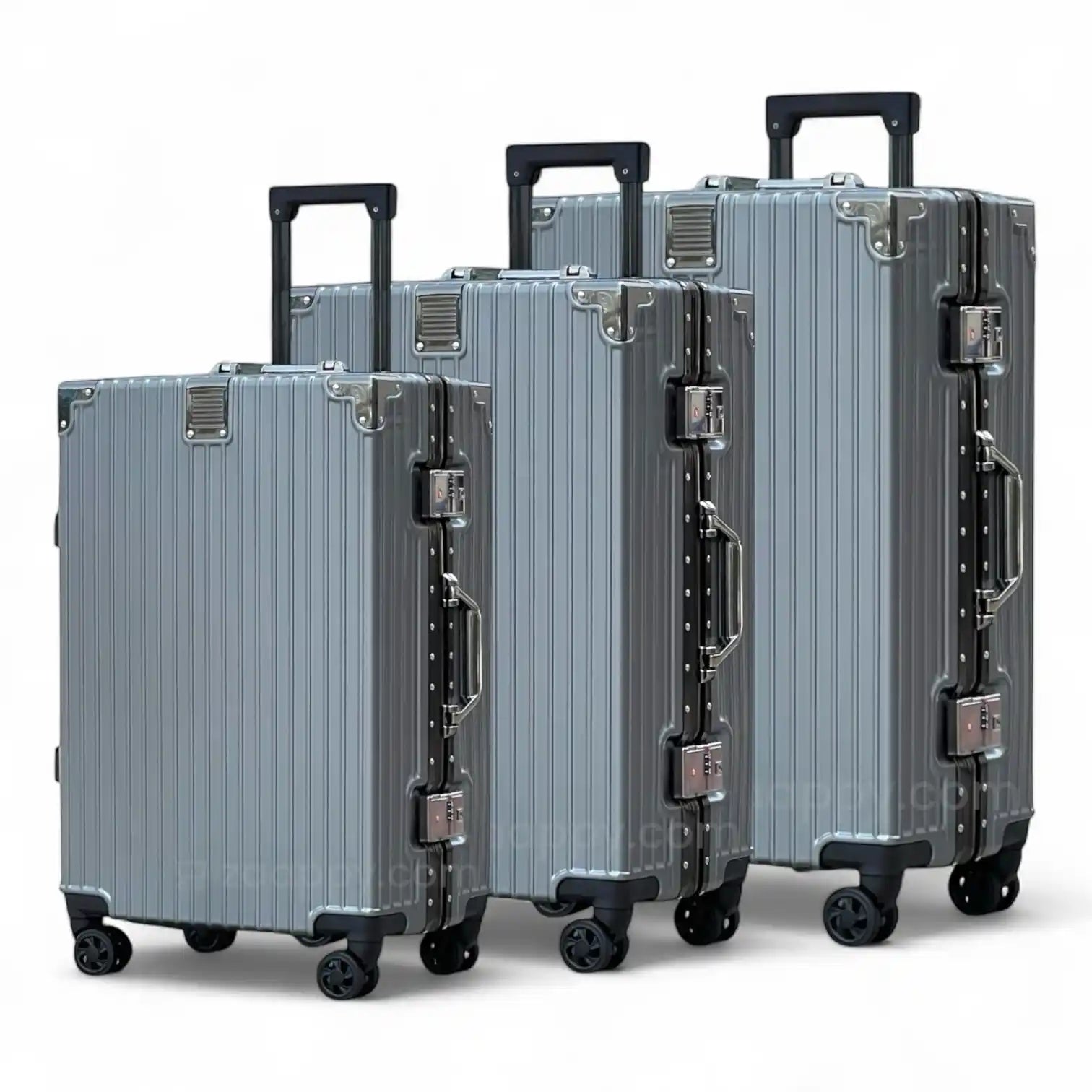 Prosp Premium Aluminum Hard Shell Luggage | Zipperless Suitcase Set with TSA Lock | Silent 360° Spinner Wheels | 3 Piece Set 20" 24" 28" Inches