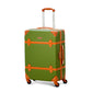 light weight spinner wheel light weight green luggage corner guard luggage with number lock system