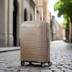 28 Inch Ceramic smooth PP Lightweight Luggage Bag with Double Spinner Wheel