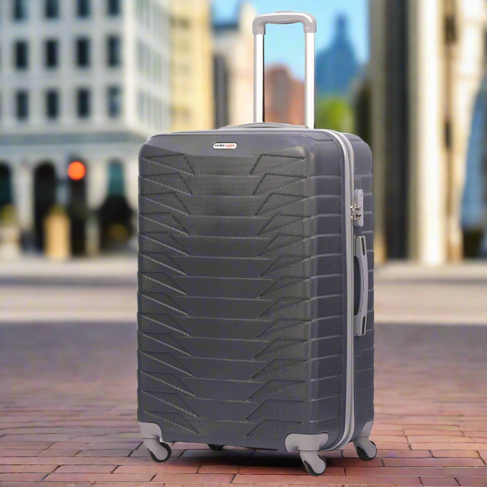 Swiss Class Crocodile ABS Lightweight Luggage Bag With Spinner Wheel Zaappy