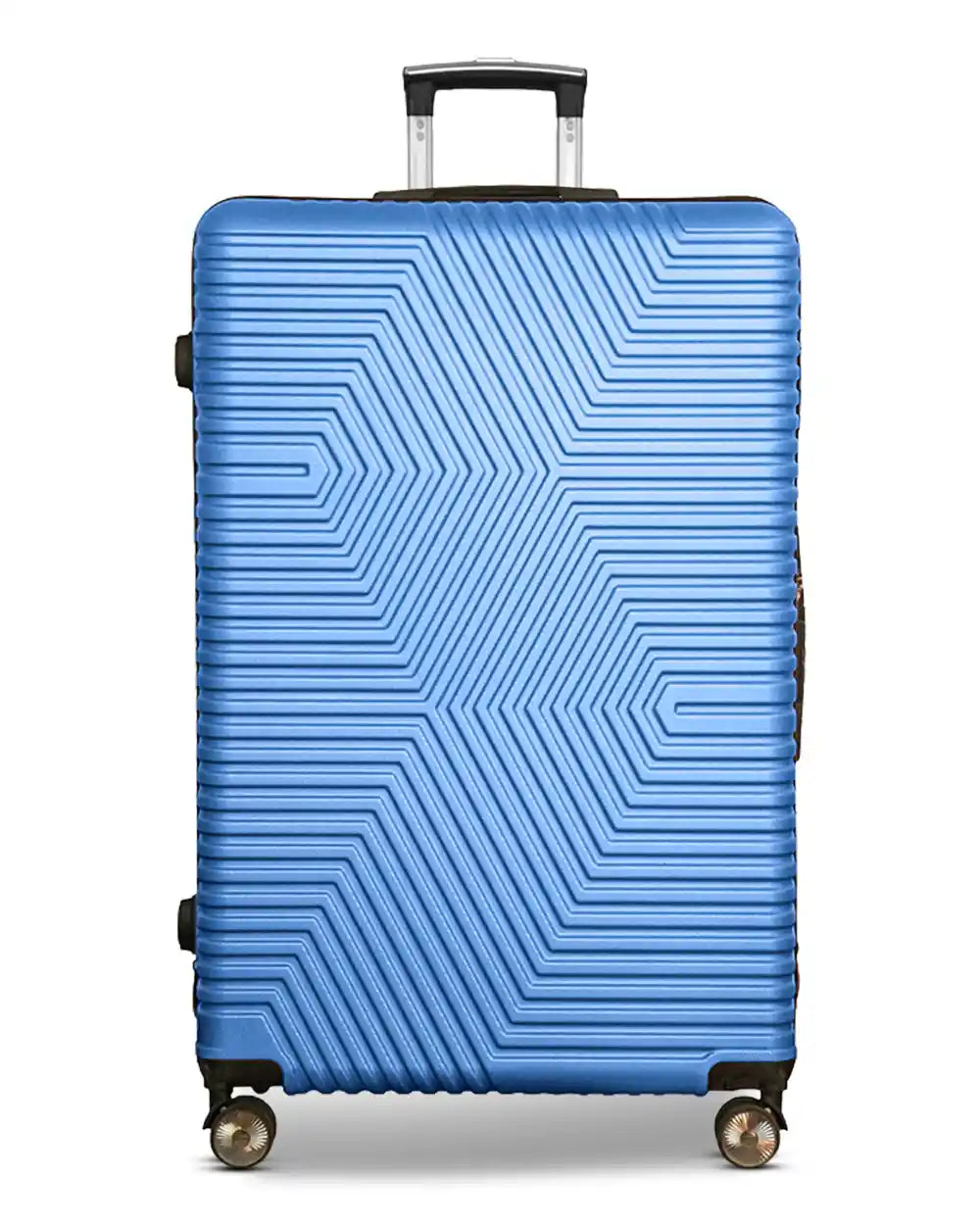 32 Inch Extra Large Luggage Zig Zag ABS Lightweight Suitcase Bag with Double Spinner Wheels