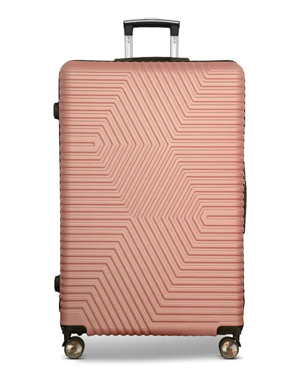 32 Inch Extra Large Luggage Zig Zag ABS Lightweight Suitcase Bag with Double Spinner Wheels