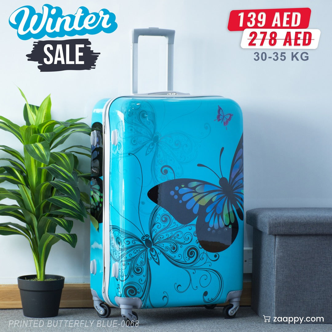 Printed Lightweight ABS Double Spinner Wheel Luggage Bags | 28 inch Size 30-35 Kg Capacity