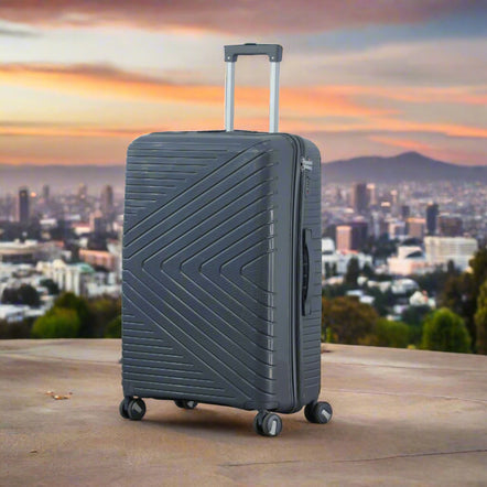 Crossline PP Unbreakable Luggage Bag With Double Spinner Wheel | 3 Piece Set 20, 24 and 28 Inches