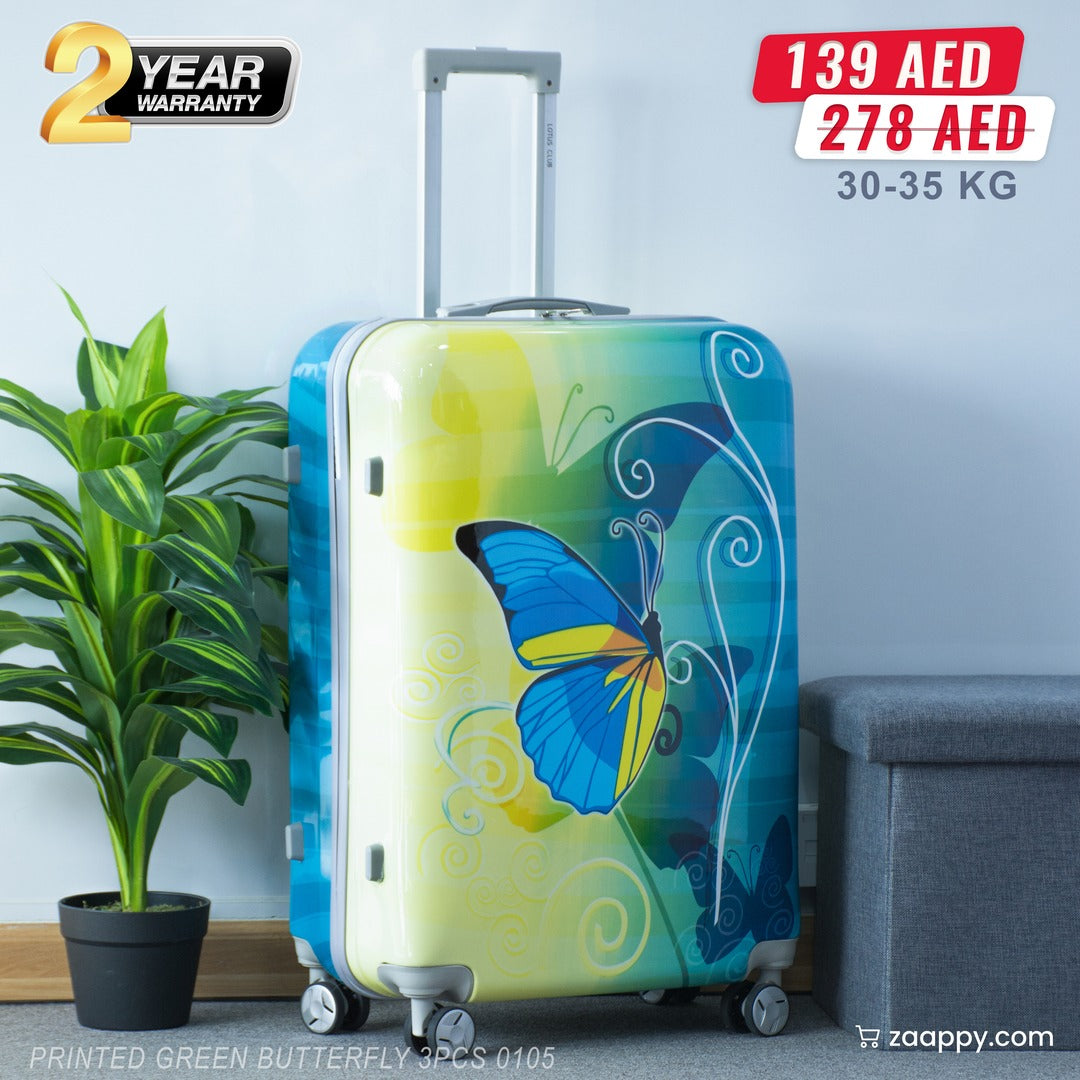 Printed Lightweight ABS Double Spinner Wheel Luggage Bags | 28 inch Size 30-35 Kg Capacity