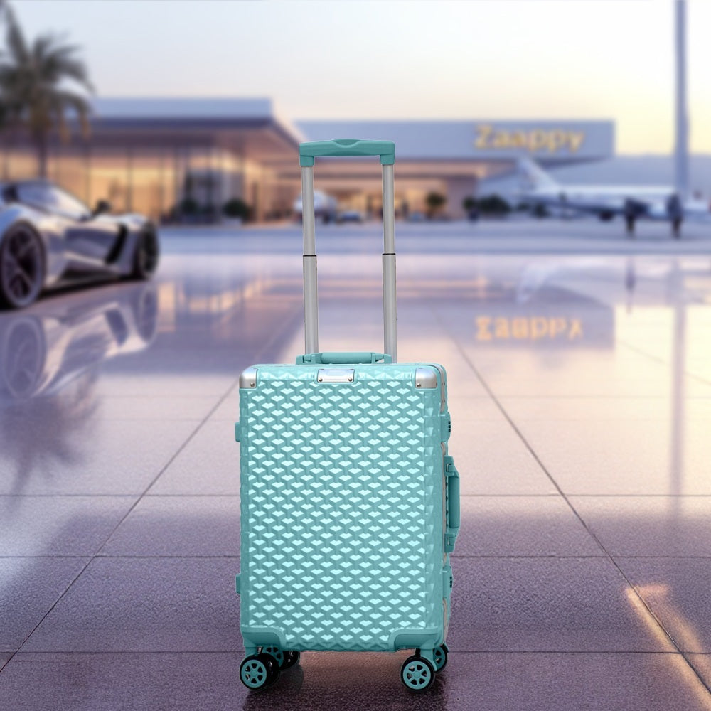 3D Diamond Hard Shell without Zipper TSA Luggage | 3 Piece Set 20" 24" 28 Inches Aluminium Framed