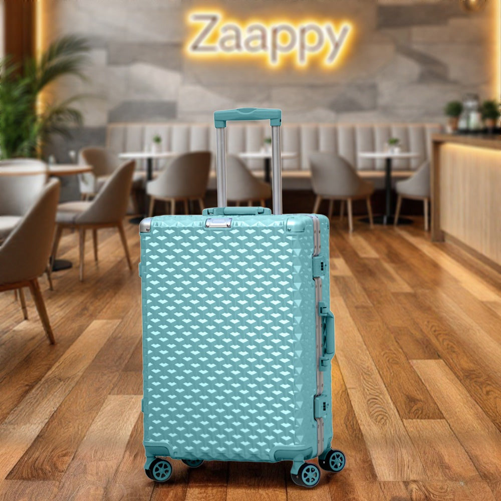 3D Diamond Hard Shell without Zipper TSA Luggage | 3 Piece Set 20" 24" 28 Inches Aluminium Framed