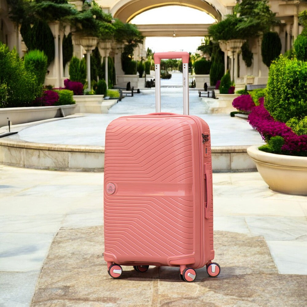 Miami PP Unbreakable Luggage Bag | Polypropylene Hard Case Trolley Set | Lightweight, 4 Double Wheels for 360 Movement | Unbreakable Suitcase Set with Combination Lock | 3 Piece Set 20, 24 and 28 Inches