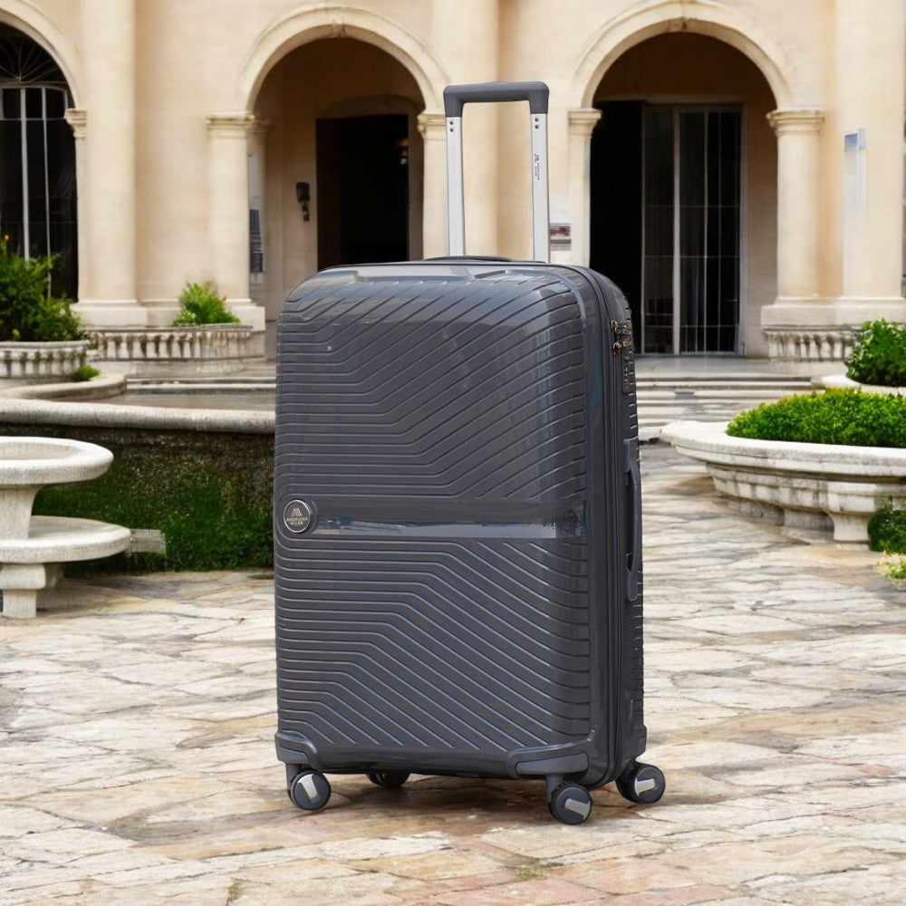 Miami PP Unbreakable Luggage Bag | Polypropylene Hard Case Trolley Set | Lightweight, 4 Double Wheels for 360 Movement | Unbreakable Suitcase Set with Combination Lock | 3 Piece Set 20, 24 and 28 Inches