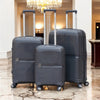 Miami PP Unbreakable Luggage Bag | Polypropylene Hard Case Trolley Set | Lightweight, 4 Double Wheels for 360 Movement | Unbreakable Suitcase Set with Combination Lock | 3 Piece Set 20, 24 and 28 Inches