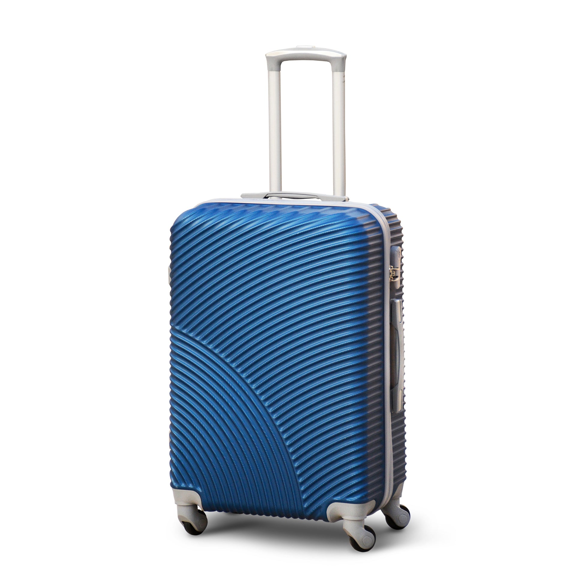 3 Pcs Set 20” 24” 28 Inches Skyline ABS Blue Lightweight ABS Luggage | Hard Case Trolley Bag zaappy uae