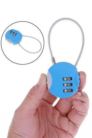 3 Digit Combination Cable Lock for Travel Luggage