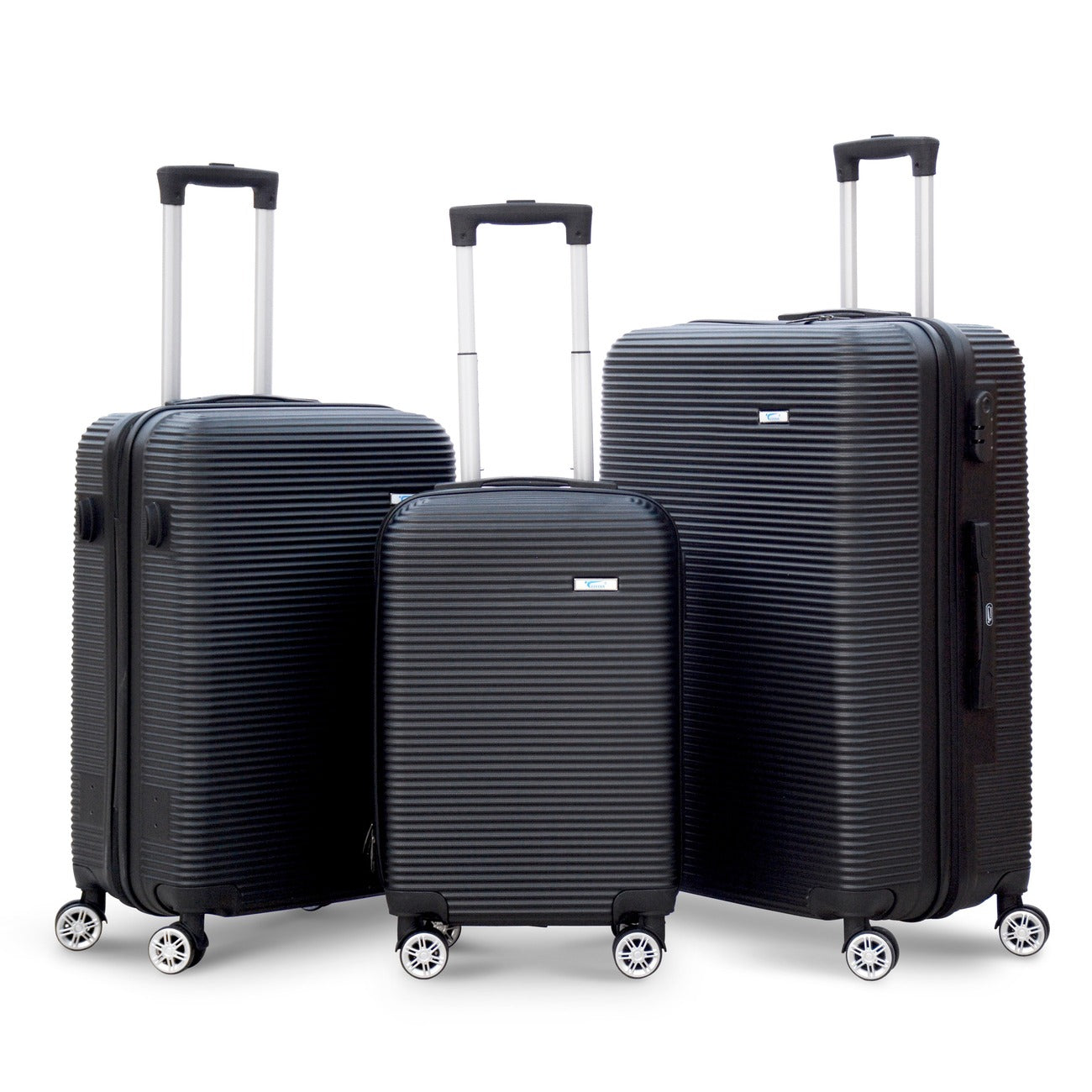 3 Piece Set 20" 24" 28 Inches ABS Line Lightweight Luggage Bag with Double Spinner Wheel