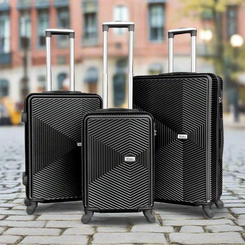 3 Piece Set 20" 24" 28 Inches Venice ABS Lightweight Travel Luggage Bag with Spinner Wheel Zaappy