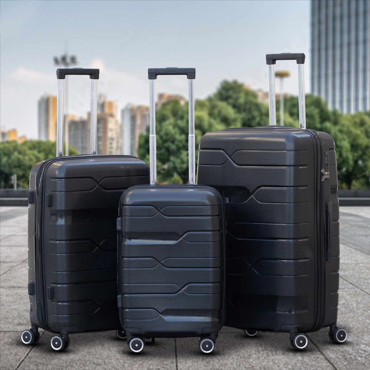 Chile PP Unbreakable Luggage Bag with Double Spinner Wheel | 20, 24, 28 Inches