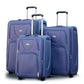3 Piece Full Set 20" 24" 28 Inches Blue Colour SJ JIAN 2 Wheel Lightweight Soft Material Luggage Bag