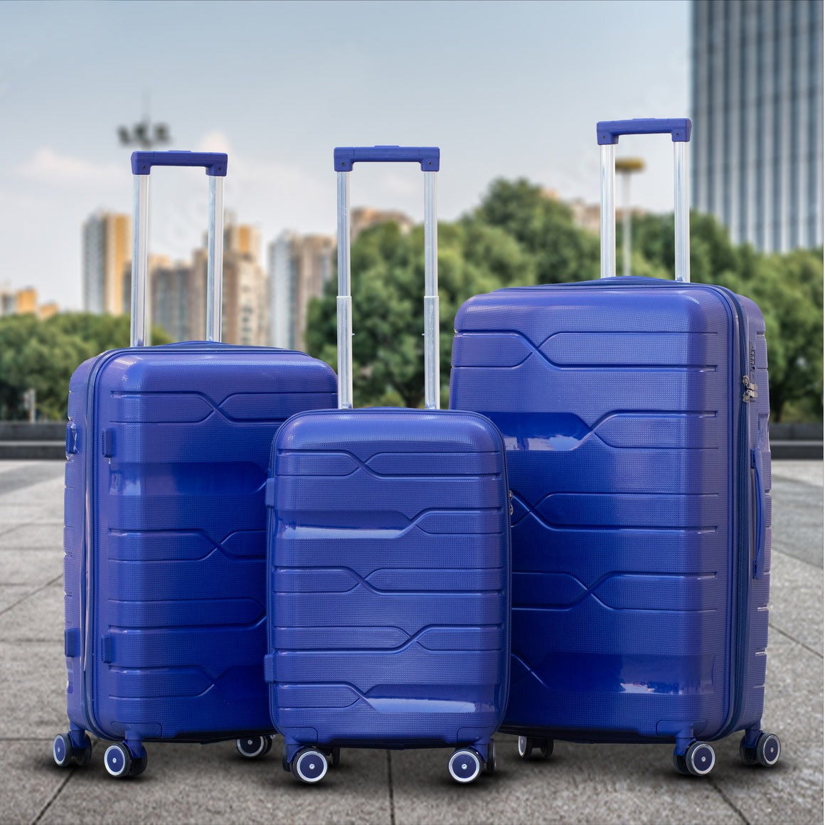 Chile PP Unbreakable Luggage Bag with Double Spinner Wheel | 20, 24, 28 Inches