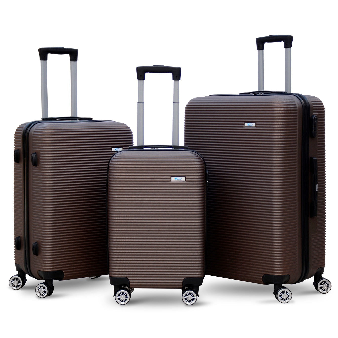 3 Piece Full Set 20" 24" 28 Inches JIAN ABS Line Lightweight Luggage Bag With Double Spinner Wheel Zaappy