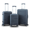 3 Piece Set 20, 24 and 28 Inches Travel Way PP Unbreakable Luggage Bag With Double Spinner Wheel