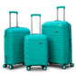 3 Piece Set 20" 24" 28 Inches Ceramic Smooth PP Lightweight Luggage Bag With Double Spinner Wheel Zaappy