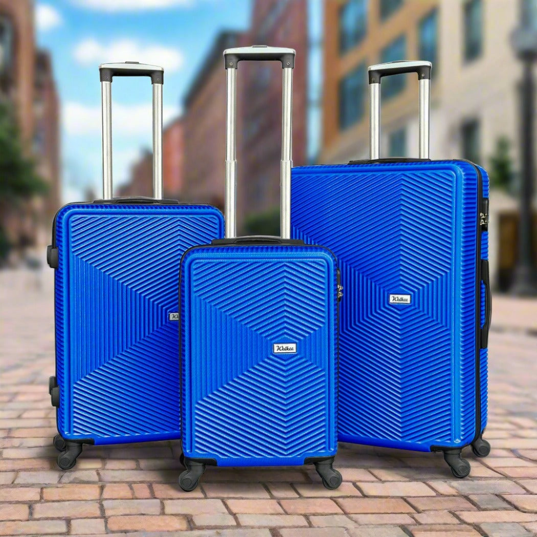3 Piece Set 20" 24" 28 Inches Venice ABS Lightweight Travel Luggage Bag with Spinner Wheel Zaappy