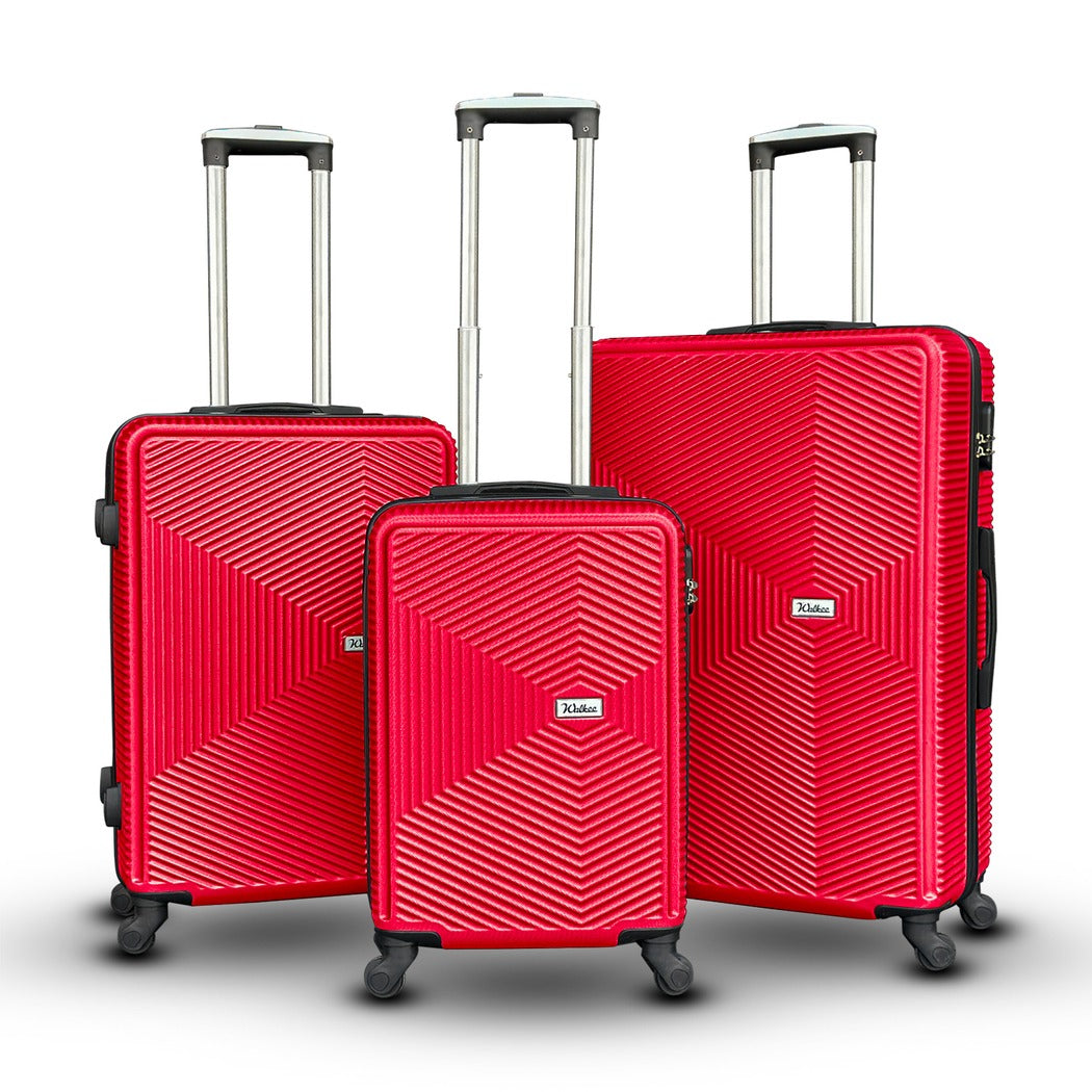 3 Piece Set 20" 24" 28 Inches Venice ABS Lightweight Travel Luggage Bag with Spinner Wheel Zaappy