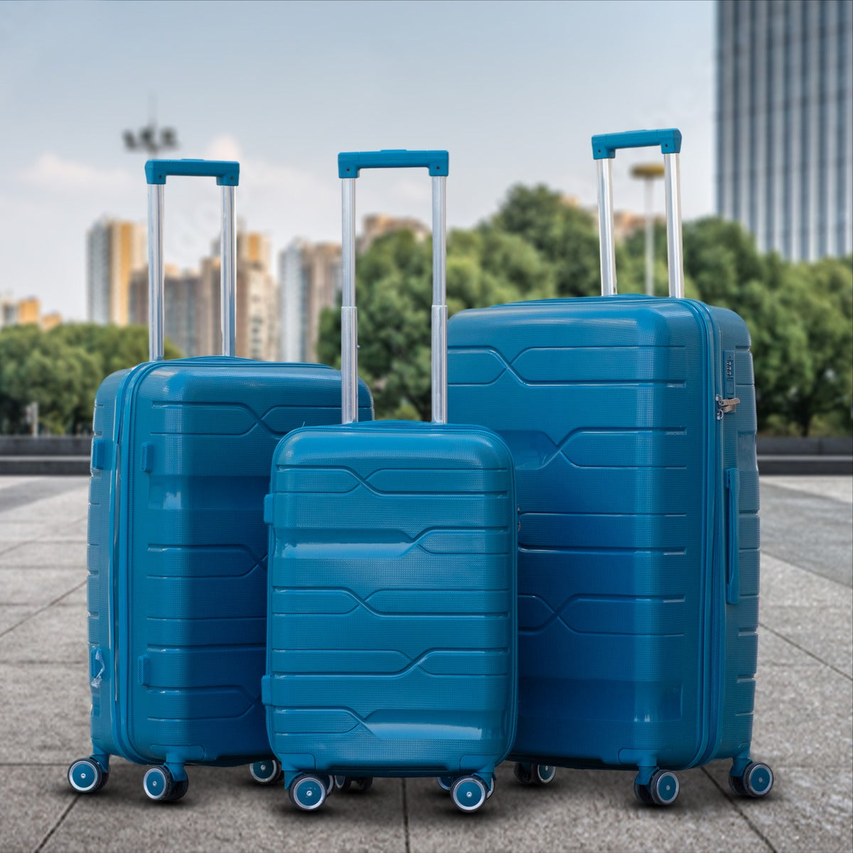 Chile PP Unbreakable Luggage Bag with Double Spinner Wheel | 20, 24, 28 Inches