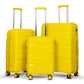 3 Piece Full Set 20" 24" 28 Inches Thin Line PP Unbreakable Luggage Bag With Double Spinner Wheel Zaappy