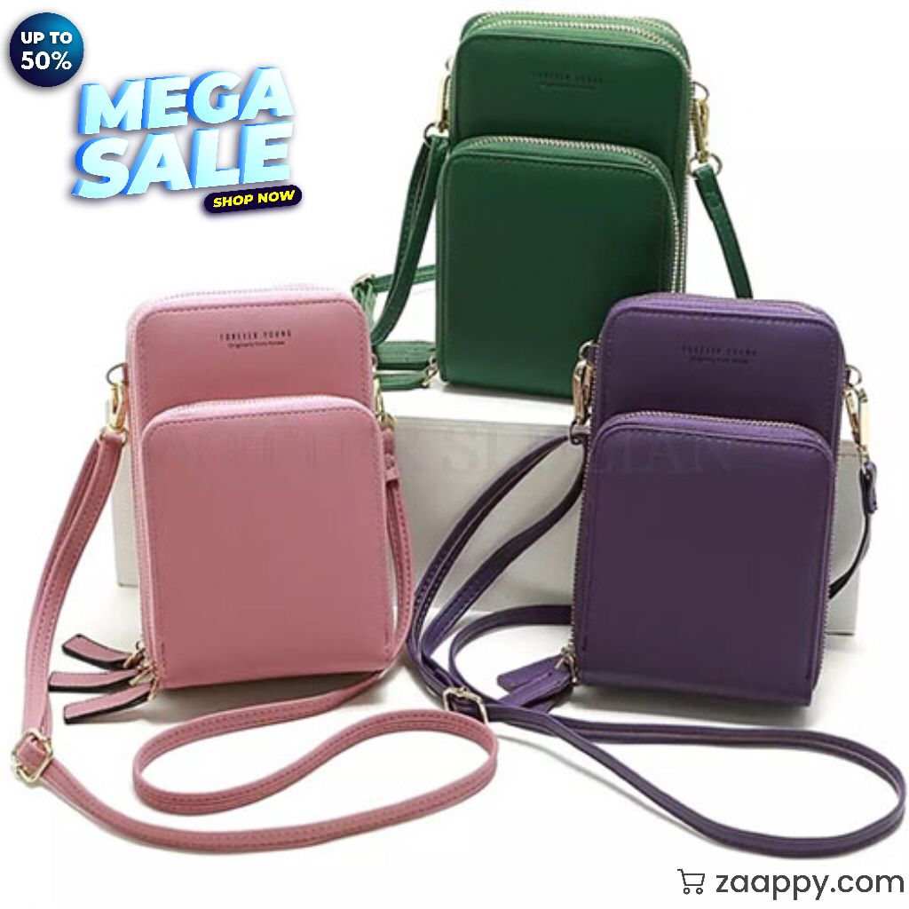 Cross Body Fashion Bag | 3 Zipper Sling Bag