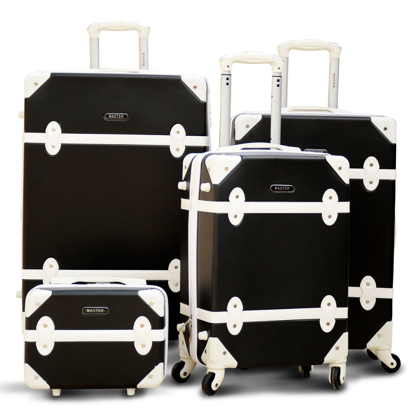 4 Piece Full Set 7" 20" 24" 28 Inches Corner Guard ABS Lightweight Luggage Bag With Spinner Wheel Zaappy