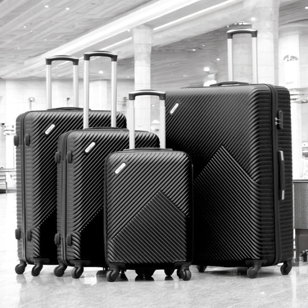 4 Piece Full Set 20inch 24inch 28inch 32inch TravelGo Lightweight ABS Luggage Bags With Spinner Wheels