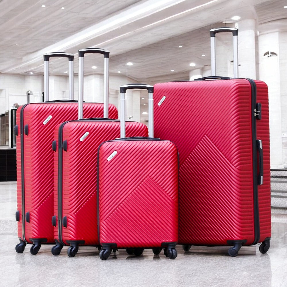 4 Piece Full Set 20inch 24inch 28inch 32inch TravelGo Lightweight ABS Luggage Bags With Spinner Wheels